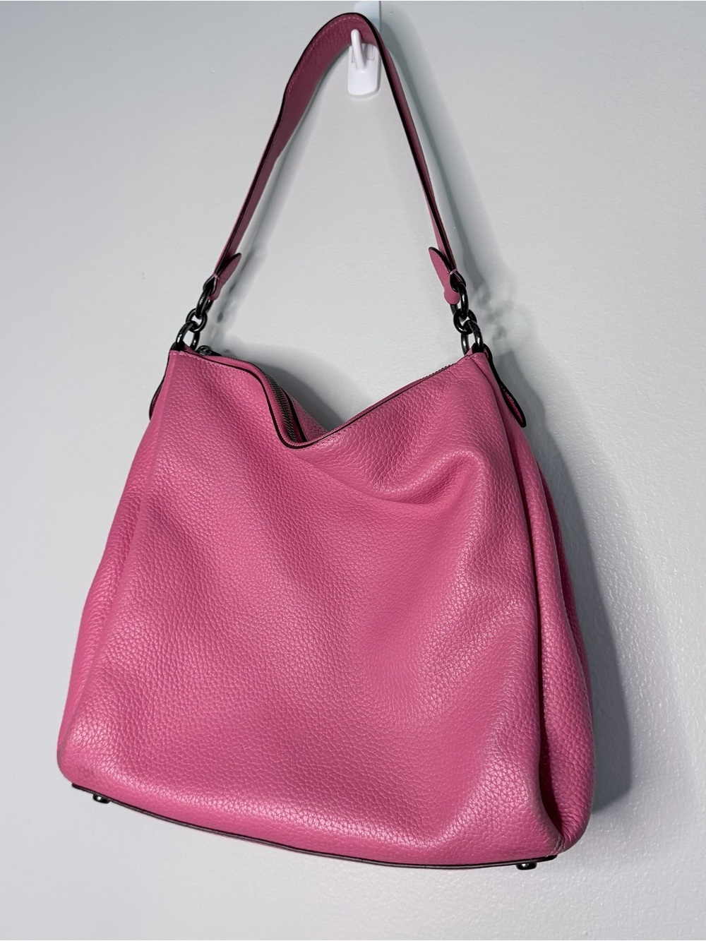 Coach Pink Pebbled Leather Shoulder Bag